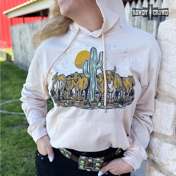 Rowdy Crowd Clothing Tops - Cattle Drive Hoodie